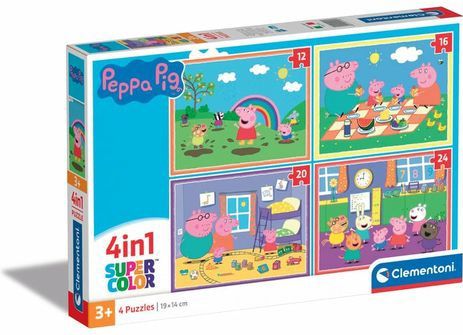 Puzzel Peppa Pig 4-in-1 (12-24 Stukjes)