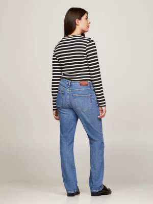 Calça jeans reta ajustada de cintura média Classics Melany