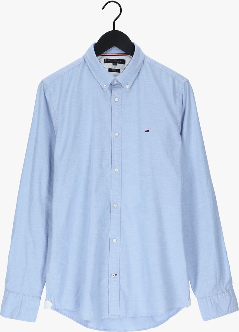 TOMMY HILFIGER blauwe tommy hilfiger casual overhemd core stretch slim oxford shirt