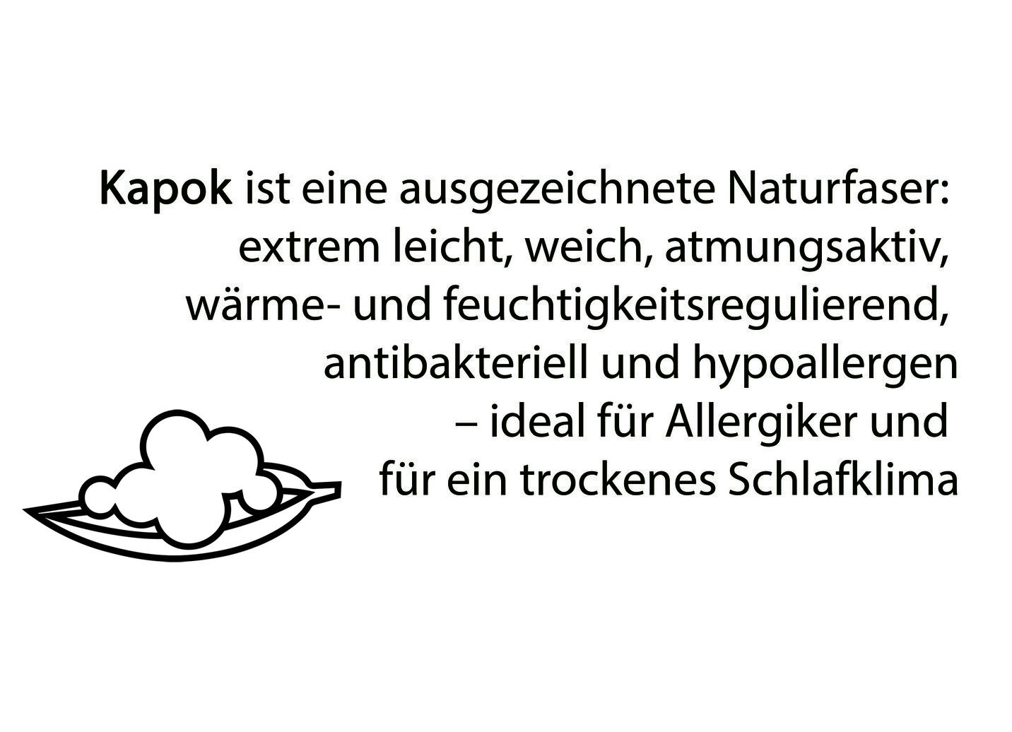 Bettwarenprogramm von Irisette mit Kapok-Fasern