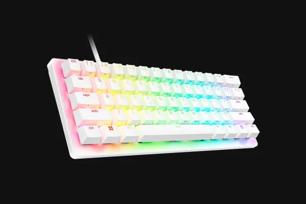 Razer Huntsman V3 Pro Tenkeyless - Tastatur - 80% - TKL - backlit - USB - QWERTY - USA - tastkontakt: Razer Analog Optical Switches (Gen-2) - hvid