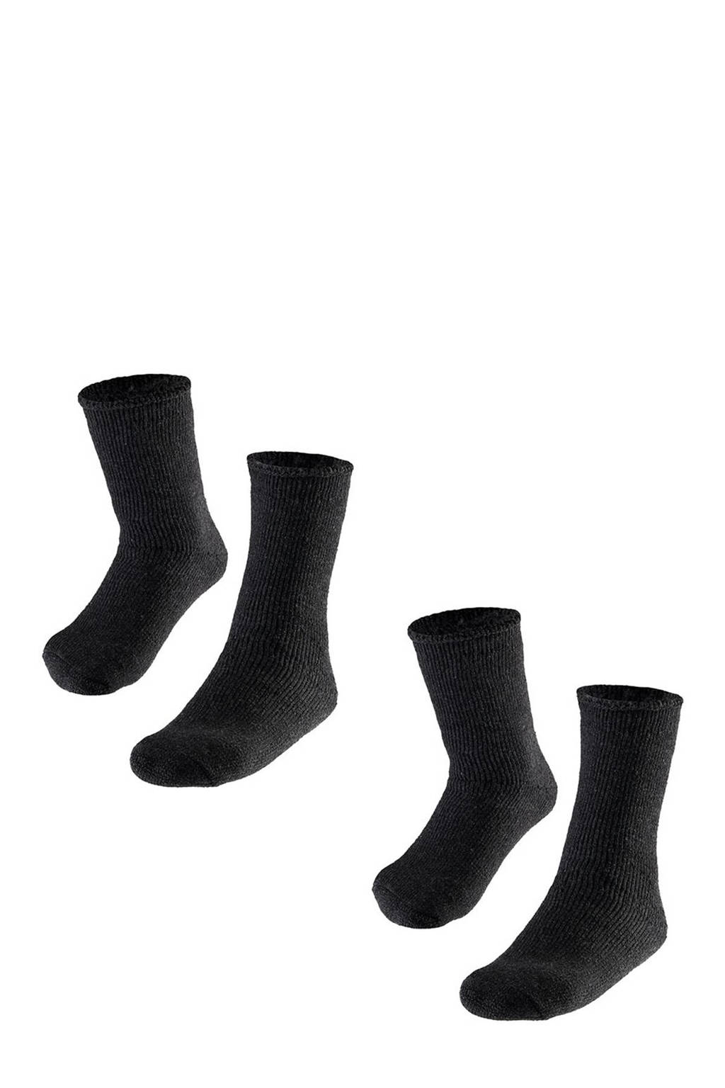 thermo sokken - set van 2 antraciet