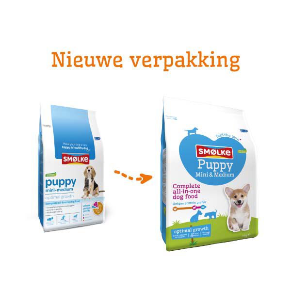 Smölke Puppy Mini-Medium - Hondenvoer - 12 Kilogram - kip, lam, vis