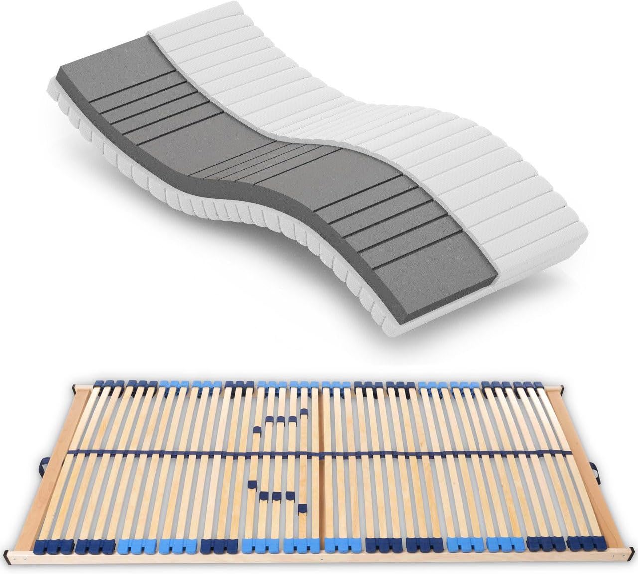 Betten-ABC Matratzenset KSP-500 - Das Original - 140x200 H2 Set + Lattenrost Superflex NV