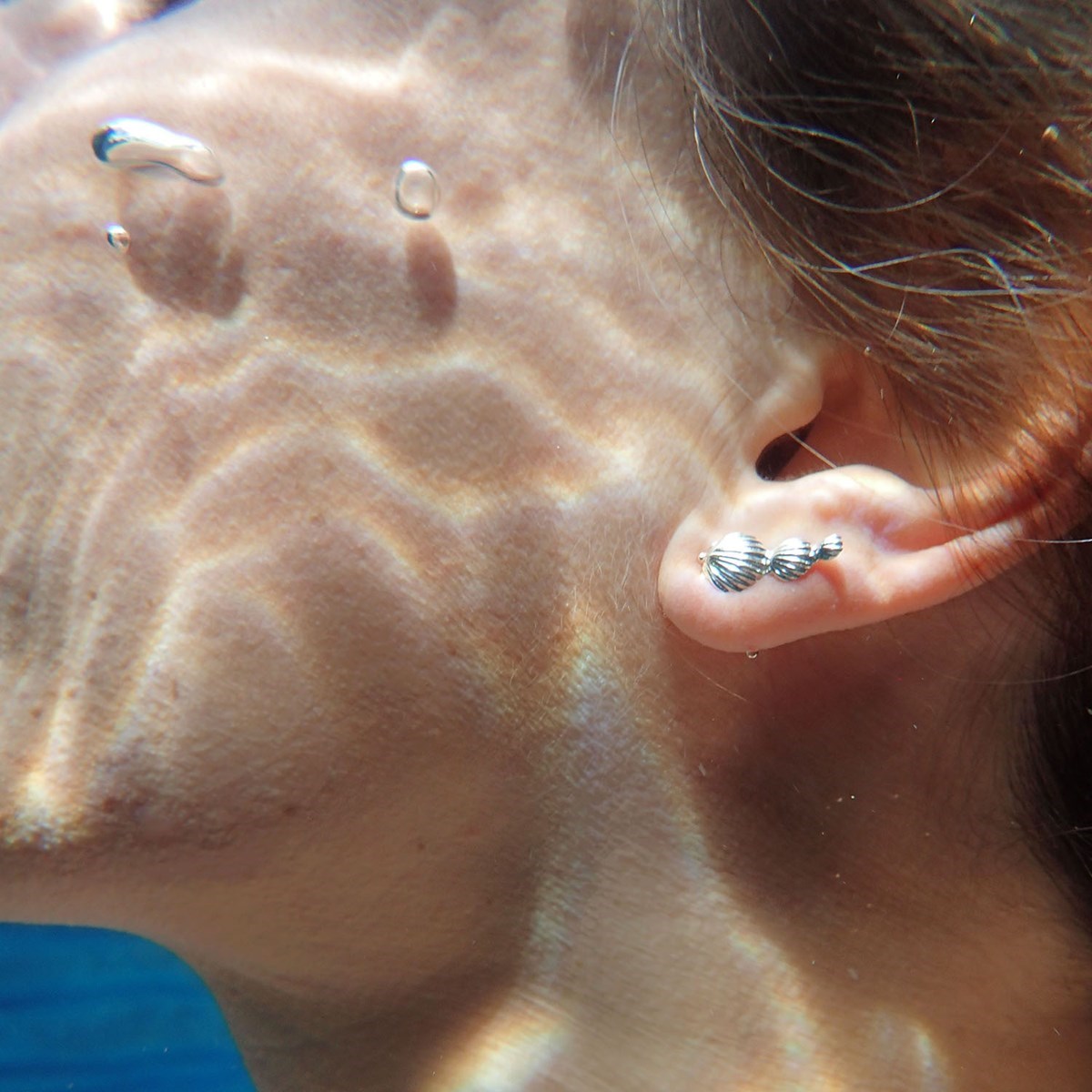 Boucles d'oreilles Coquillage en Vermeil, Jacotte