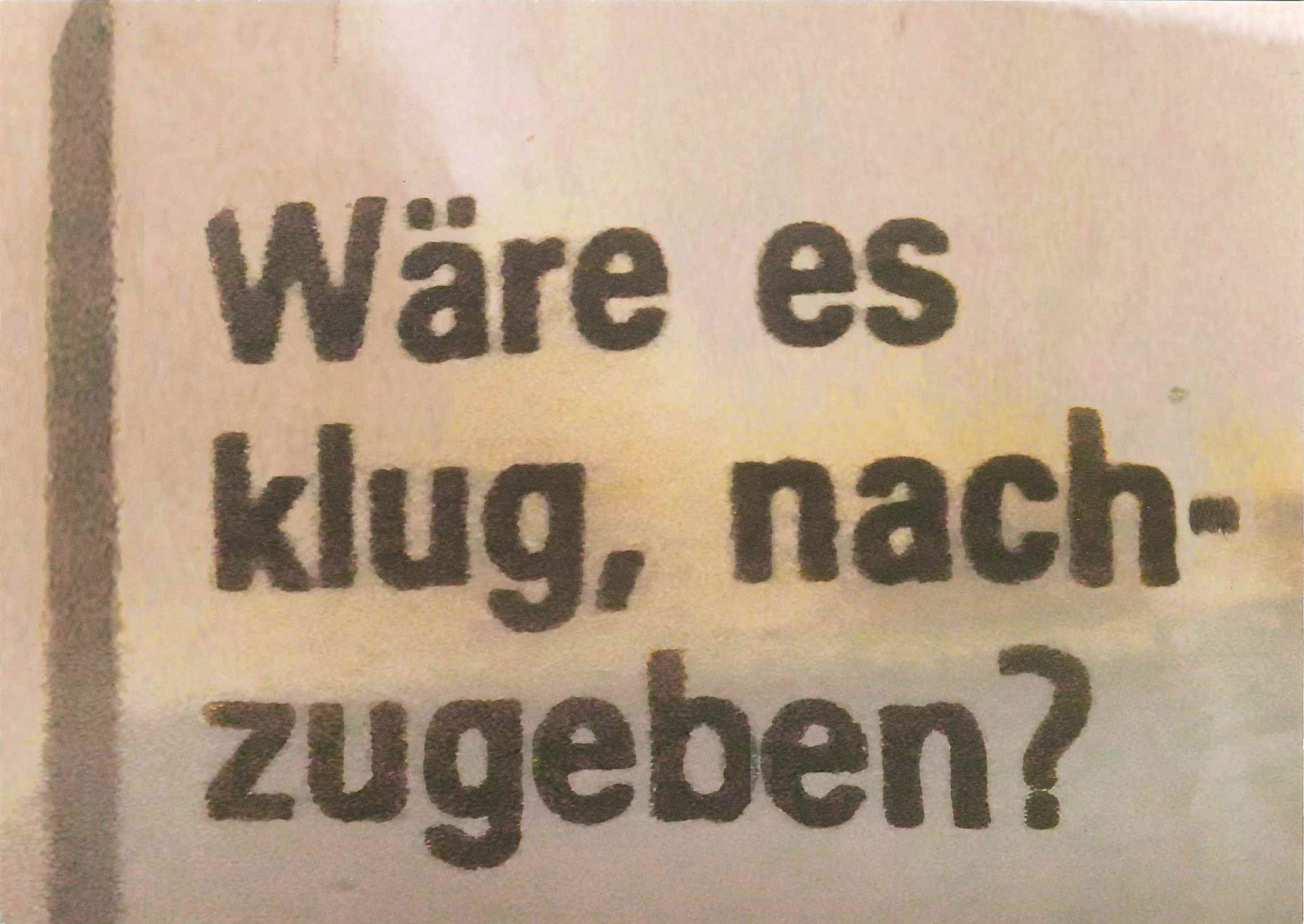 Postkarte 'Nachgeben (DDR-Zeitungsschnipsel)' günstig bestellen
