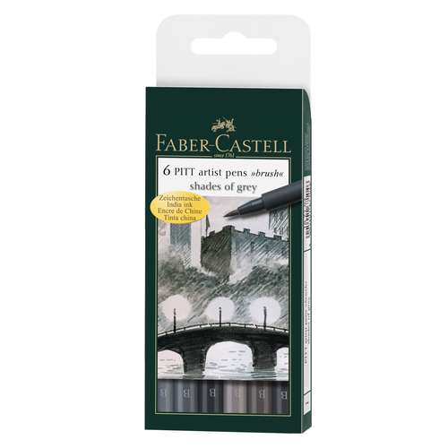 FABER-CASTELL PITT Artist Pen Brush 6er-Sets