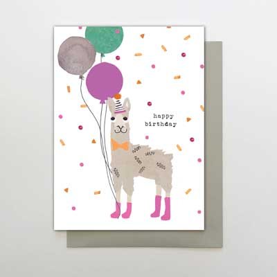 Llama Happy Birthday Card