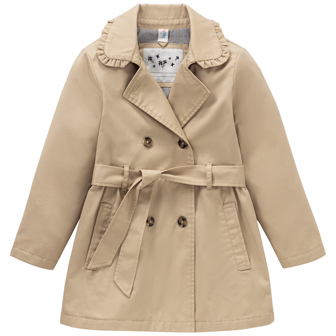 Topolino Mädchen Trenchcoat mit Bindegürtel beige