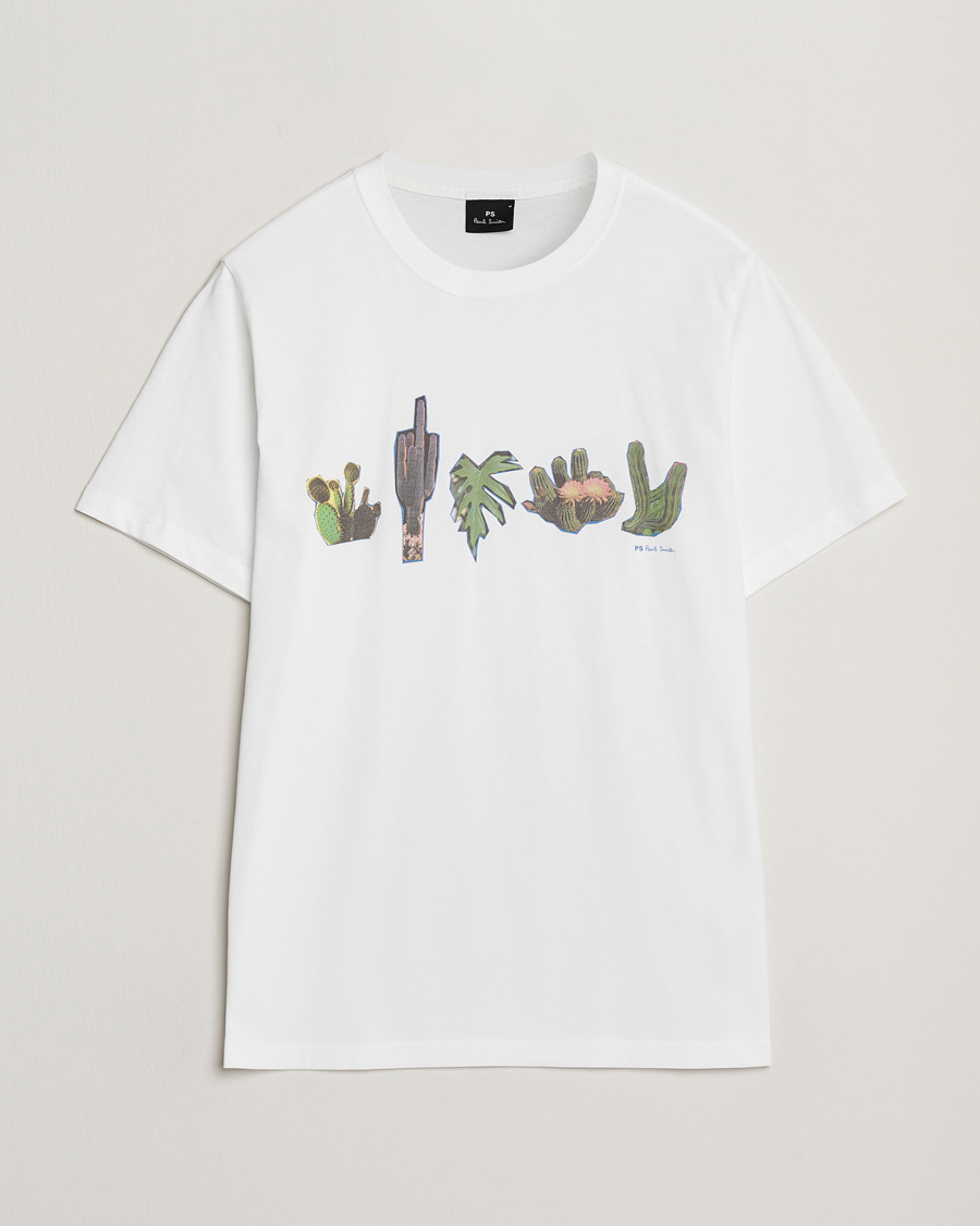 PS Paul Smith Cactus Line Up Printed T-Shirt White