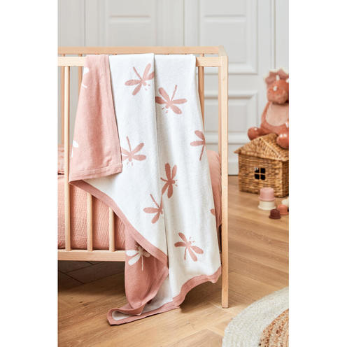 Popsie, Gigi & Louli Couverture Tricot 75x100cm Libellules coton bio - NOUKIE 'S