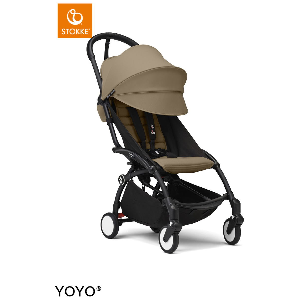 STOKKESTOKKE   YOYO³ 6+ black mit Liegewanne toffee