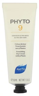 Crème de Jour Nourrissante aux 9 Plantes - Cheveux Ultra-Secs - Phyto - Tube 50ml