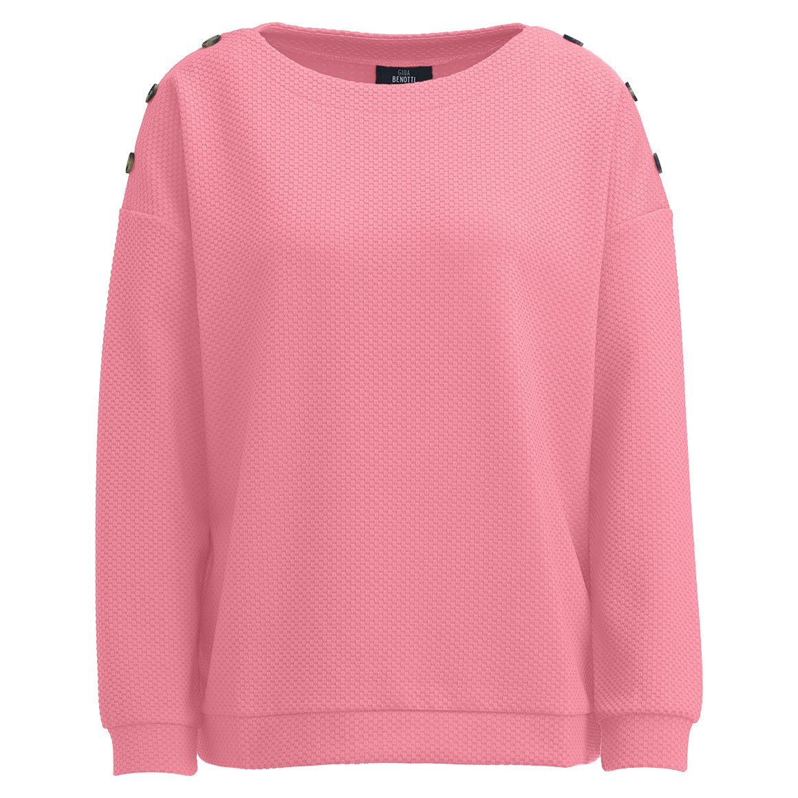 Damen Sweatshirt mit Struktur rosa