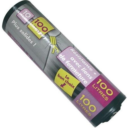 Sac poubelle renforcé 100 L X 10