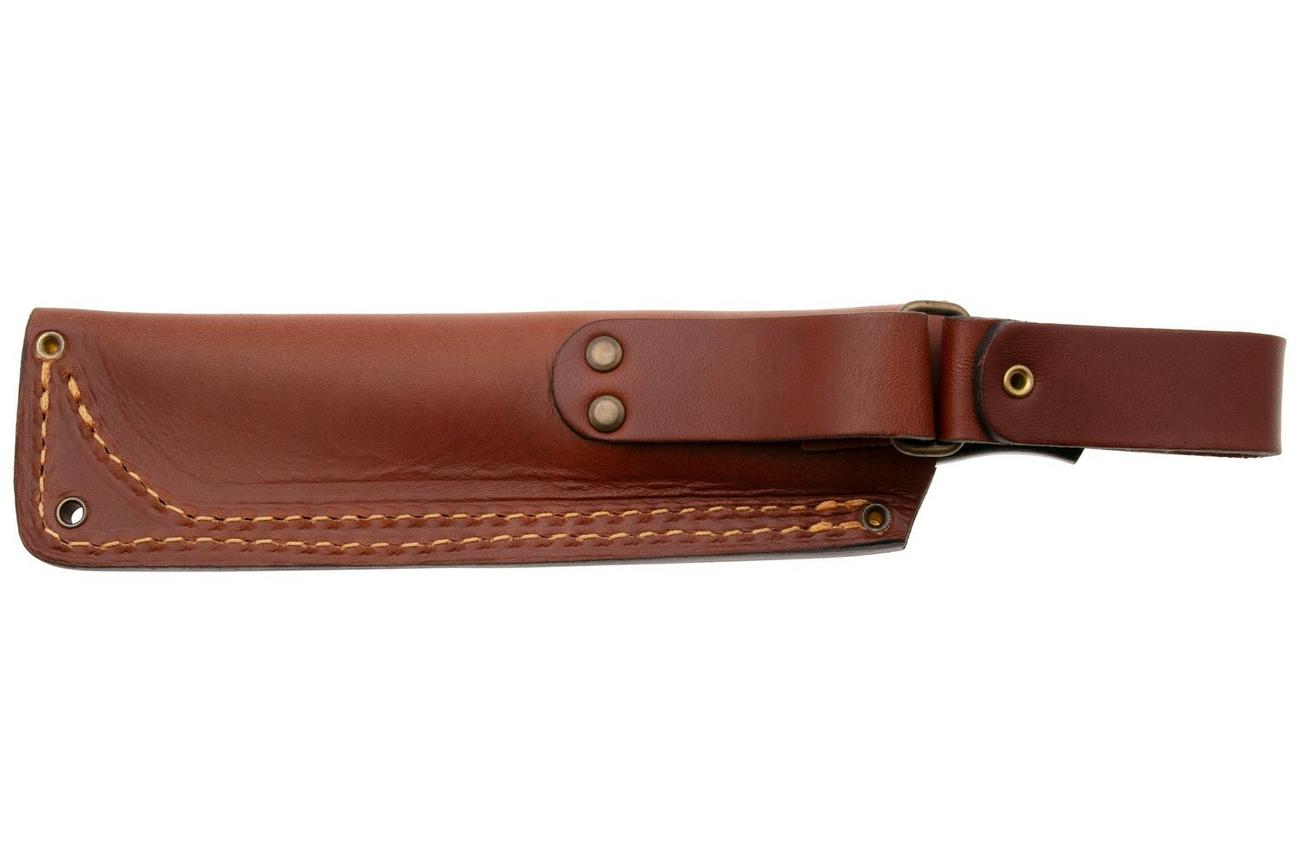 Nordic Knife Design Forester 2002, Satin 14C28N, Bison Micarta, vaststaand mes