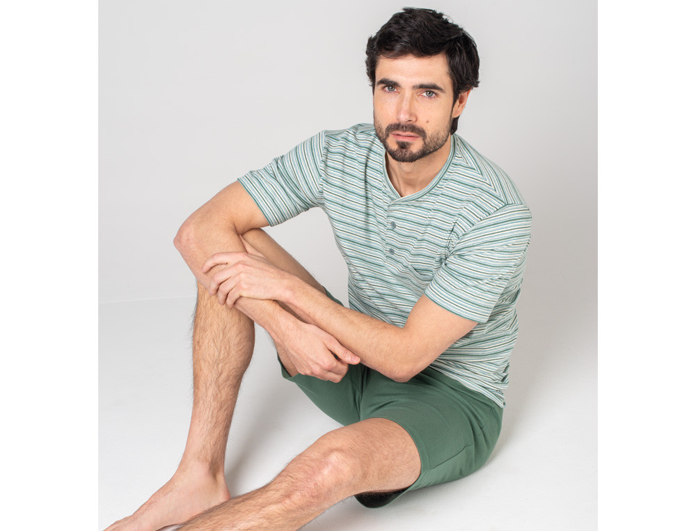 Pyjama short homme-Coups de pinceaux