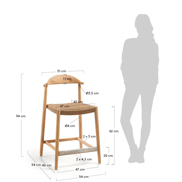 Kave Home Nina barkruk 62cm