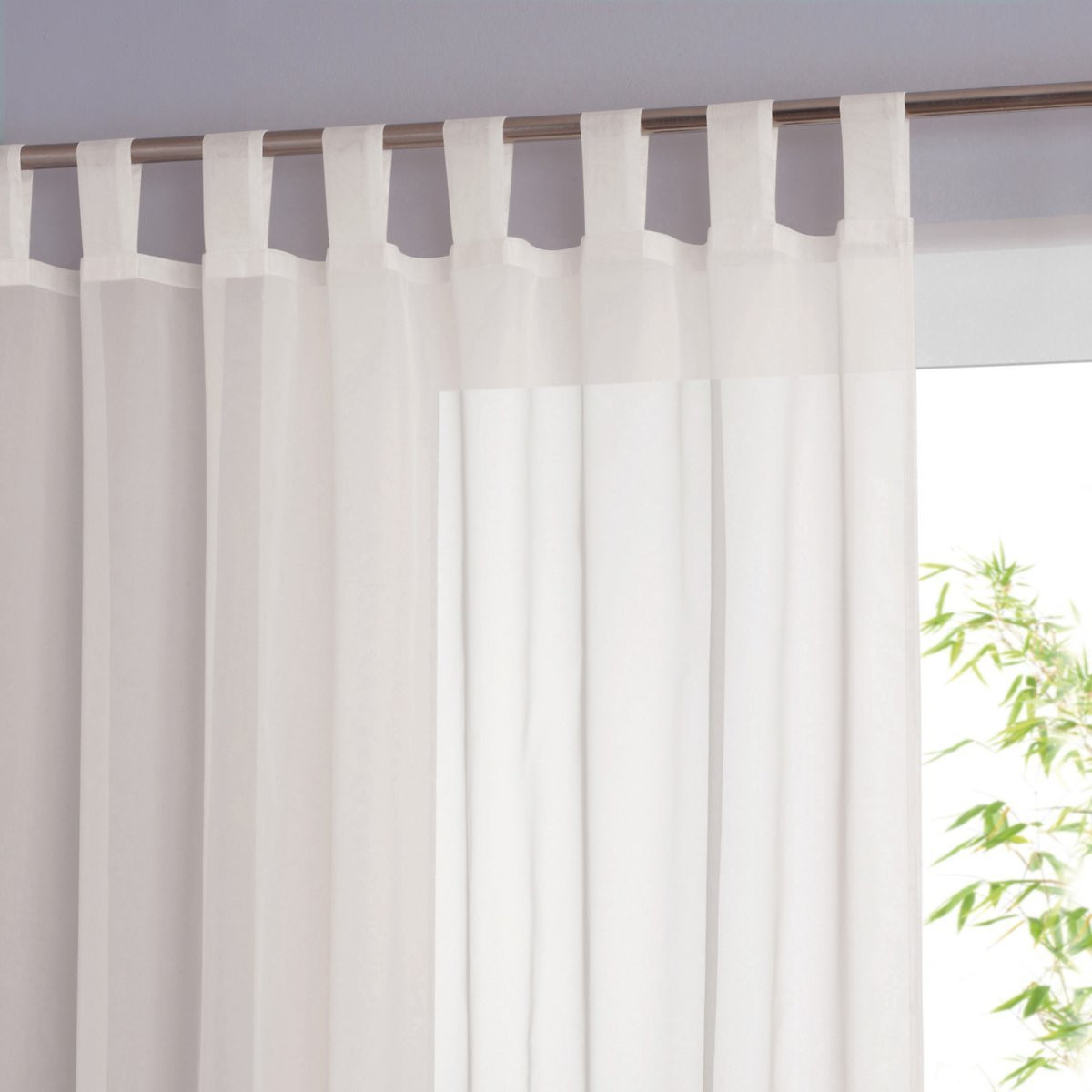 SO'HOME<br>Cortina de vidro com laços, Limpo