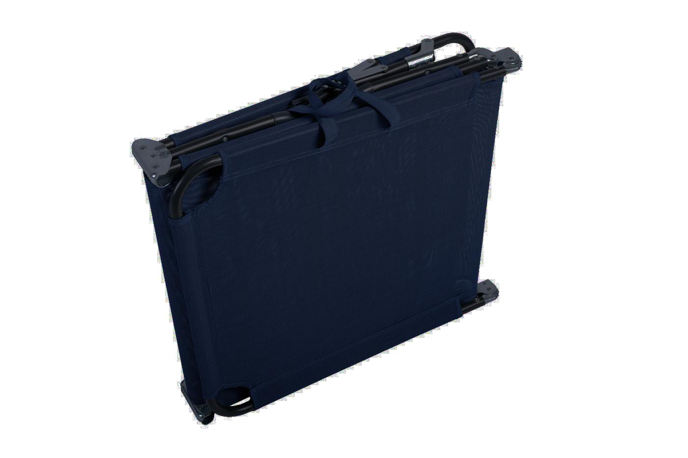 LIT DE CAMPING ZARIA BLEU FONCE TEXALINE ACIER
