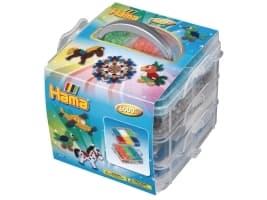 Hama opbevaringsboks lille, 6.000 perler+3 plader