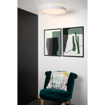 Lucide NURIA plafonnière Ø 50 cm LED dimb. 2700K 3 StepDim Wit