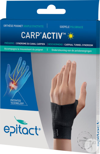Epitact Orthèse Poignet Souple D'Activité Carp'Activ Syndrome Canal Carpien Taille L Gauche 1 Pièce