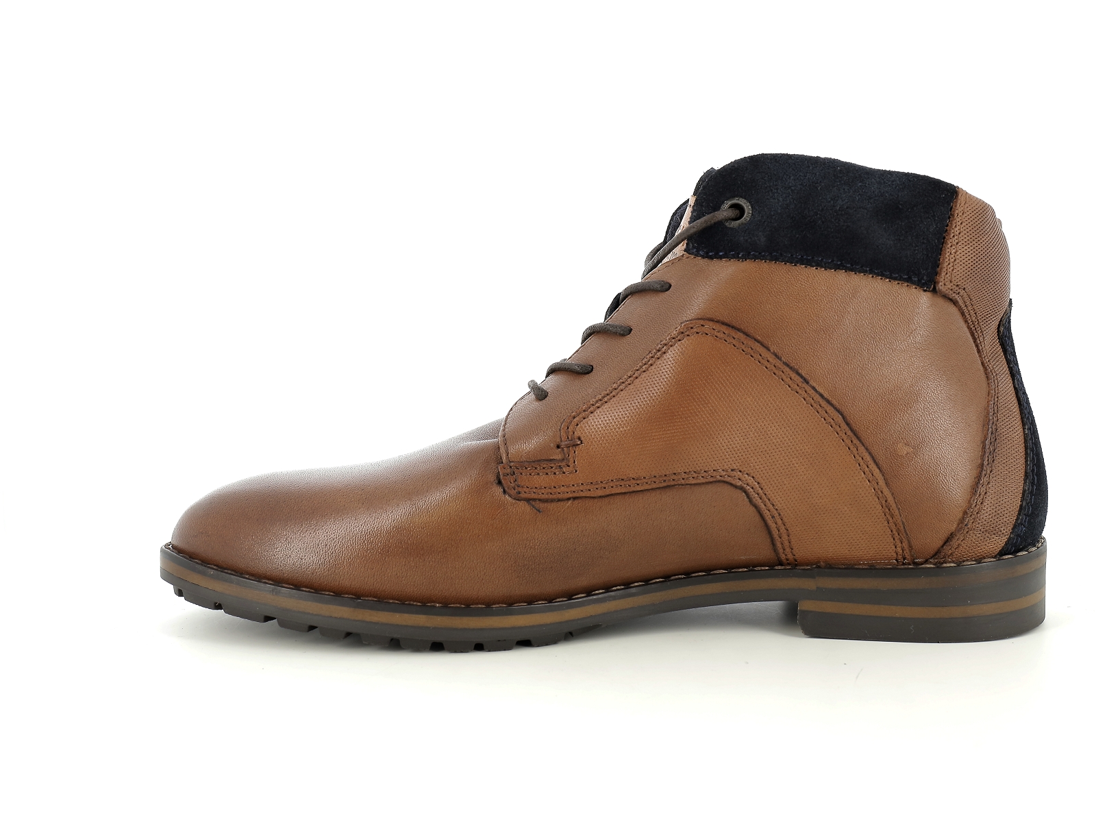 Redskins-ETHIS Cuir Marron Bleu