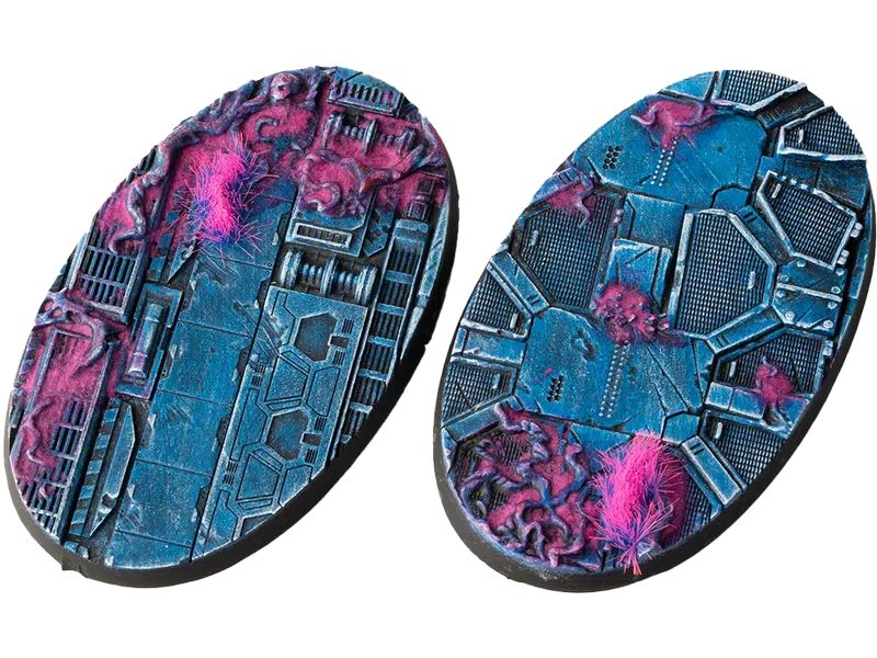 GamersGrass Base Alien Infestation oval 90 mm (x2) Hochwertige Bases für den Miniaturenbau