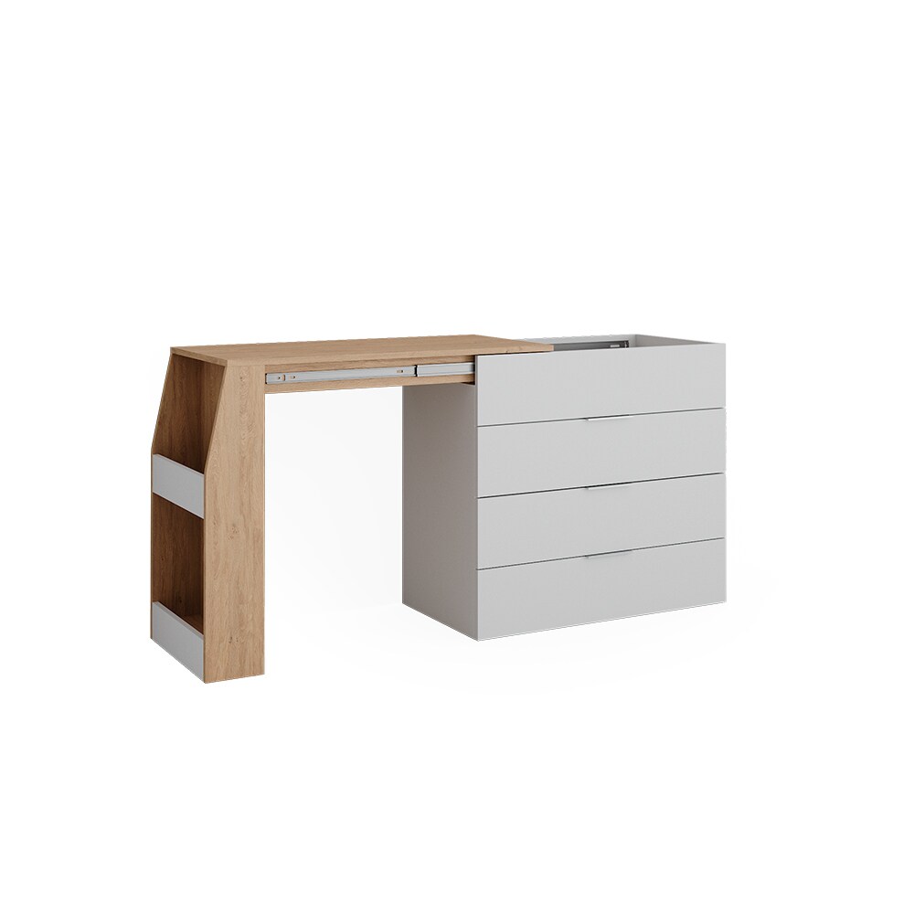 Vicco Basteltisch Iva Artisan Weiß 98,5 x 80 cm ausklappbar