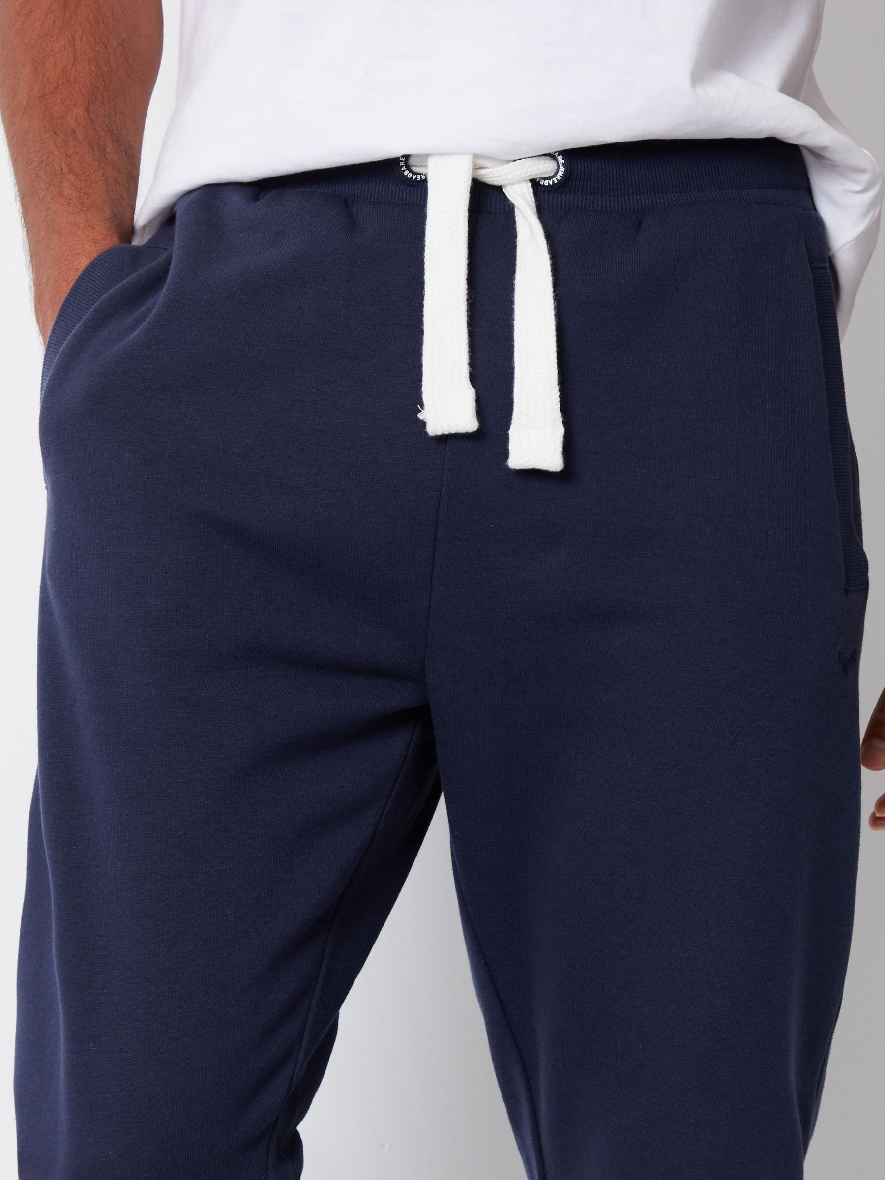 Donkerblauw - Threadbare joggingbroek met rechte pijpen