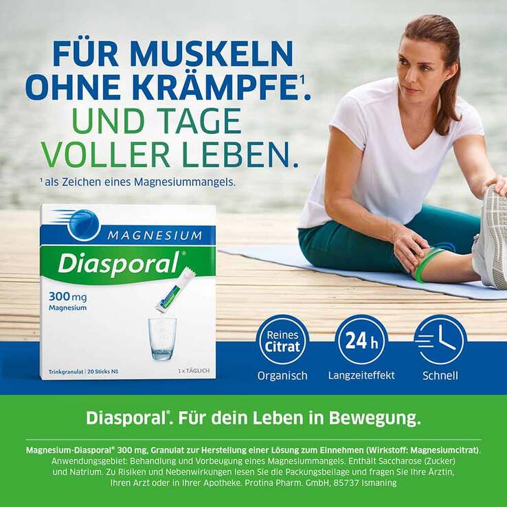 Magnesium Diasporal 300 mg Trinkgranulat, 2x100 St