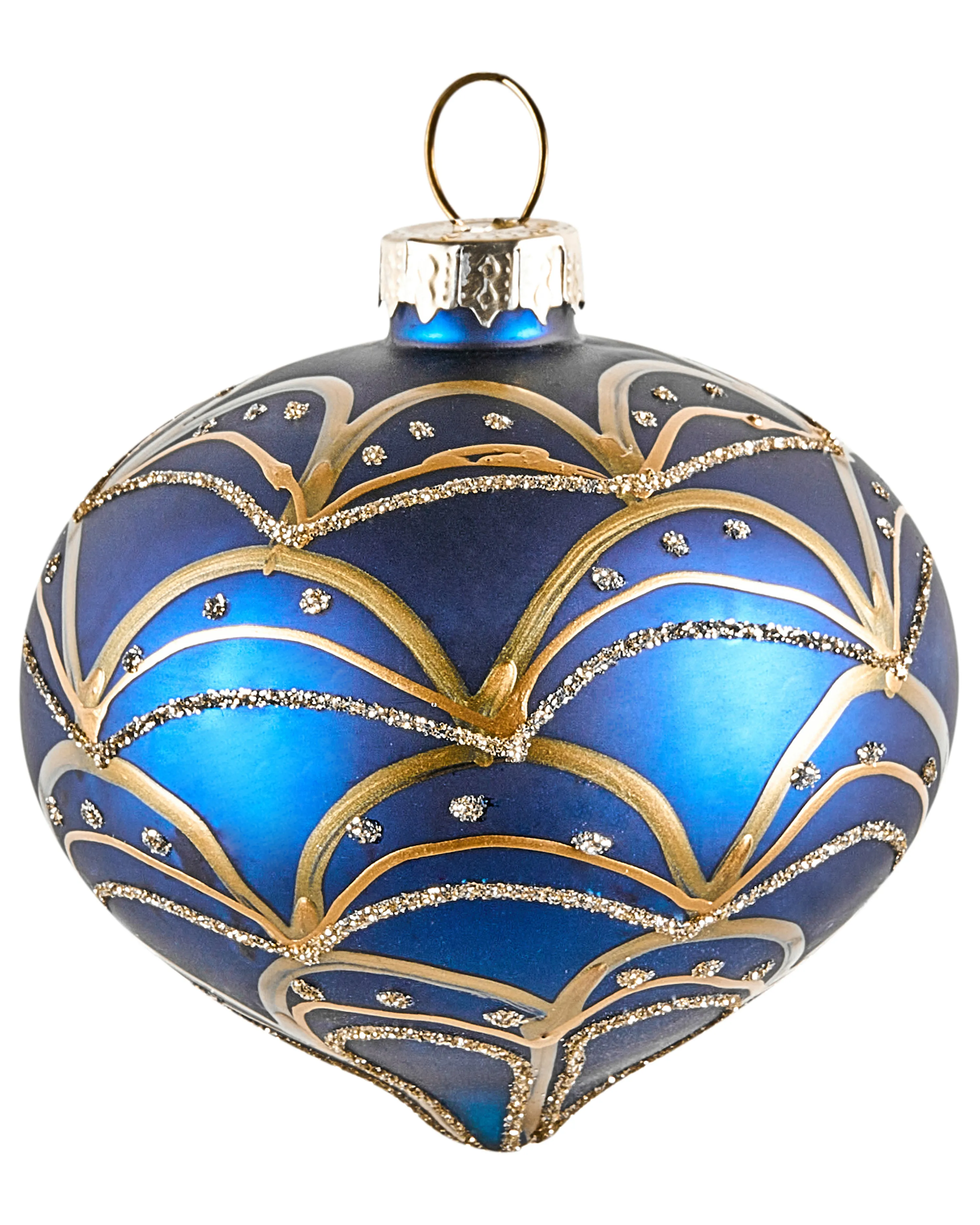 Set van 35 kerstballen ICEDROP Glas Blauw/goud