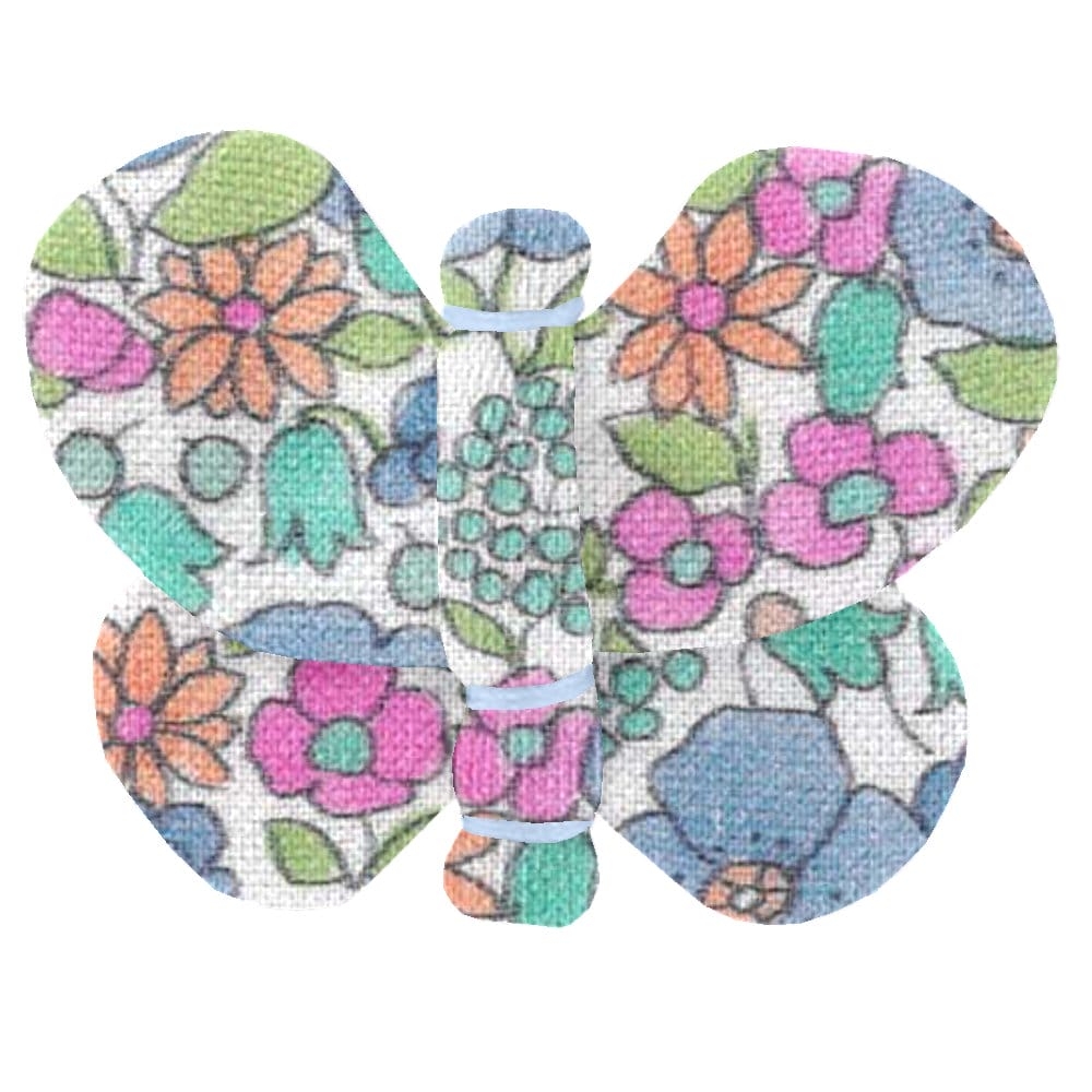 Barrette Petit Papillon Pastel Fleuri