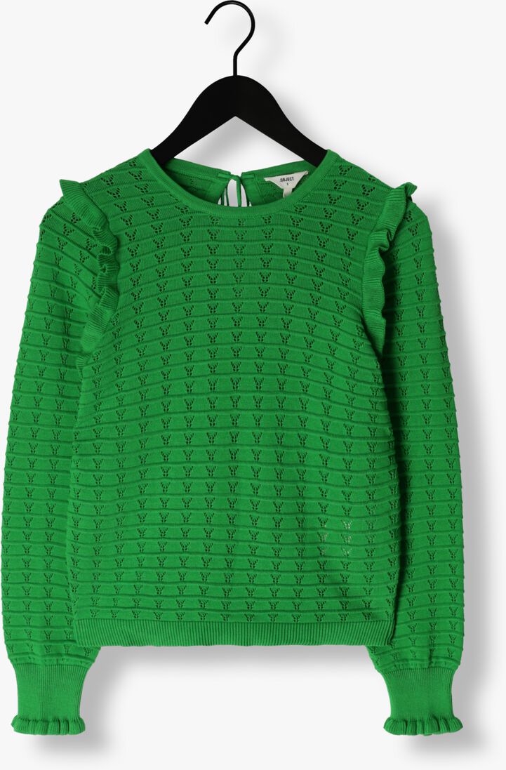 OBJECT groene object trui objjasmin l/s knit pulloverd