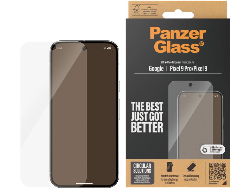 Panzerglass Displayschutz Ultra Wide Fit Pixel 9/Pixel 9 Pr Display-Schutzfolie für das Google Pixel 9/Pixel 9 Pro