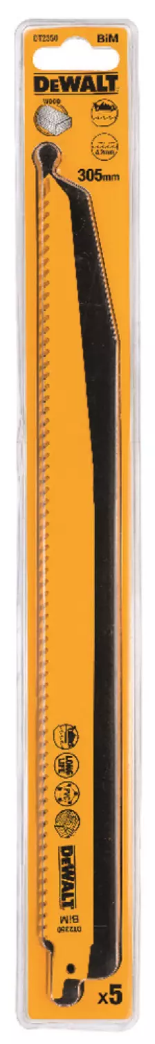 DeWALT DT2350 Reciprozaagblad - 305 x 4,2mm - Hout/Kunststof (5st)