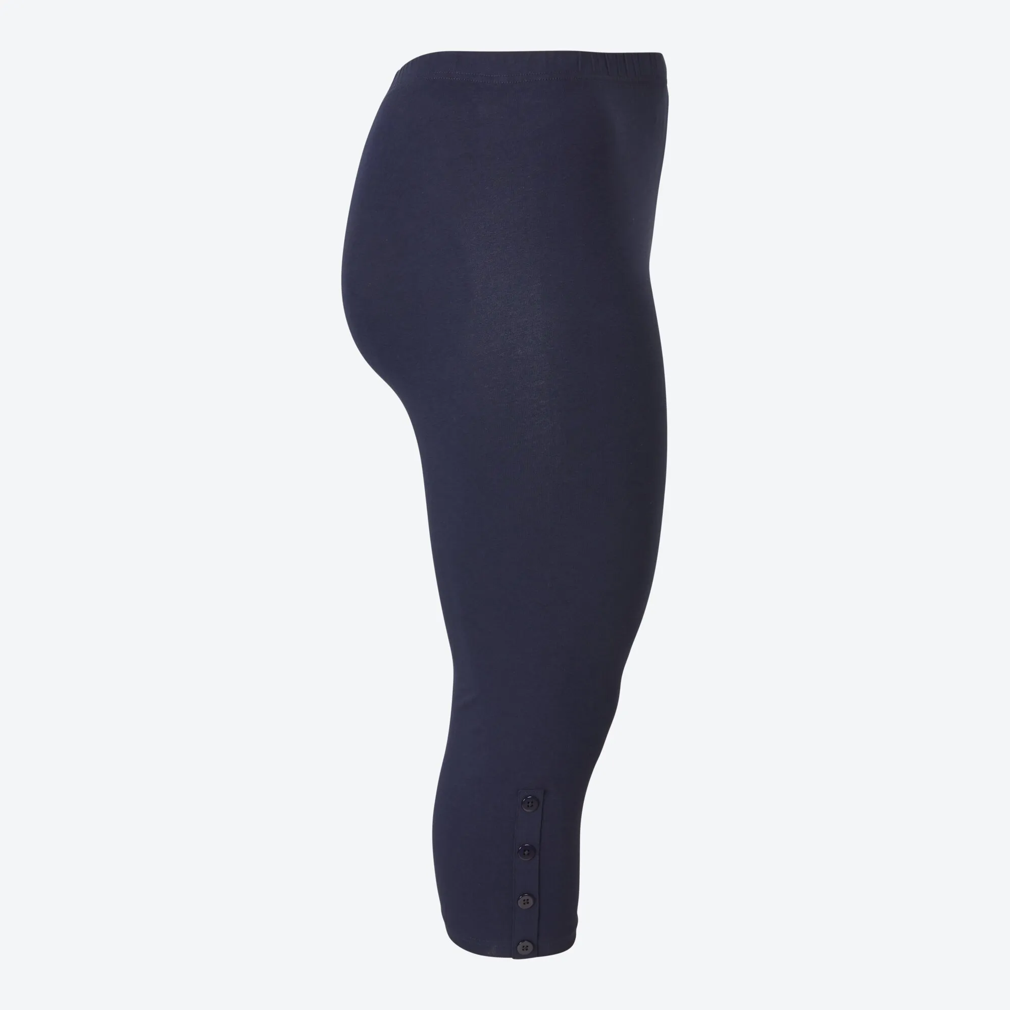 Damen-Caprileggings mit Knöpfen, große Größen