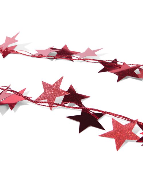 guirlande étoiles rouges 2 m