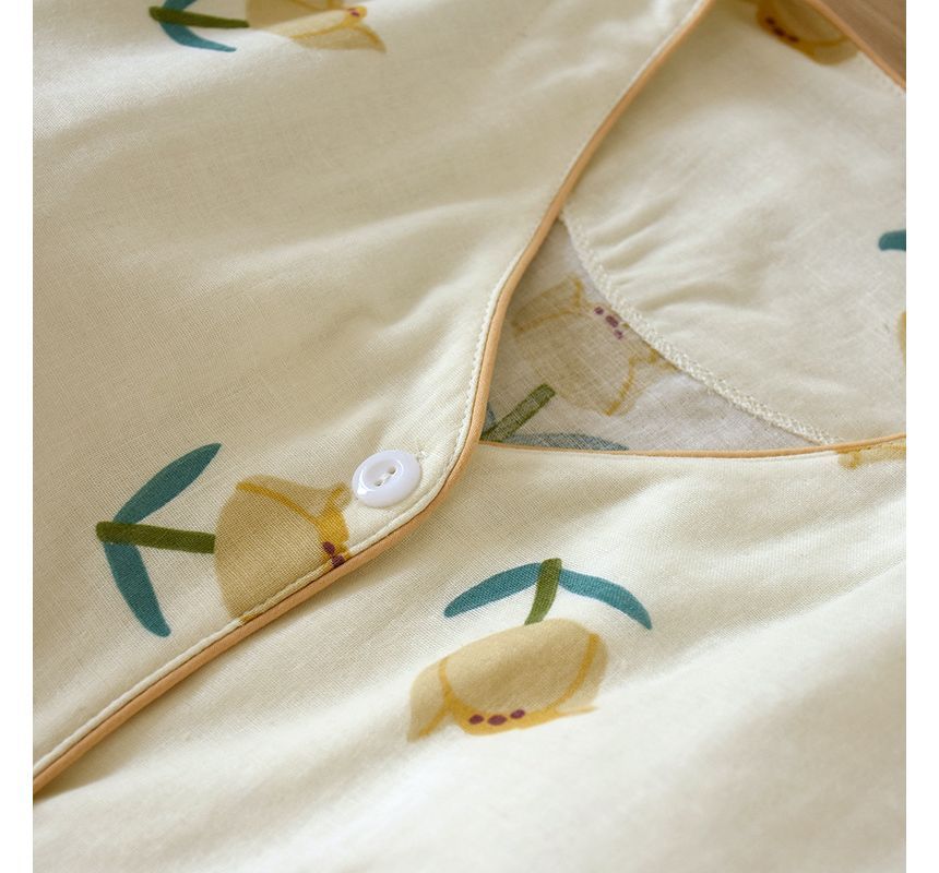 Somnus - Zwangerschapspyjamaset: top met lange mouwen en print + broek