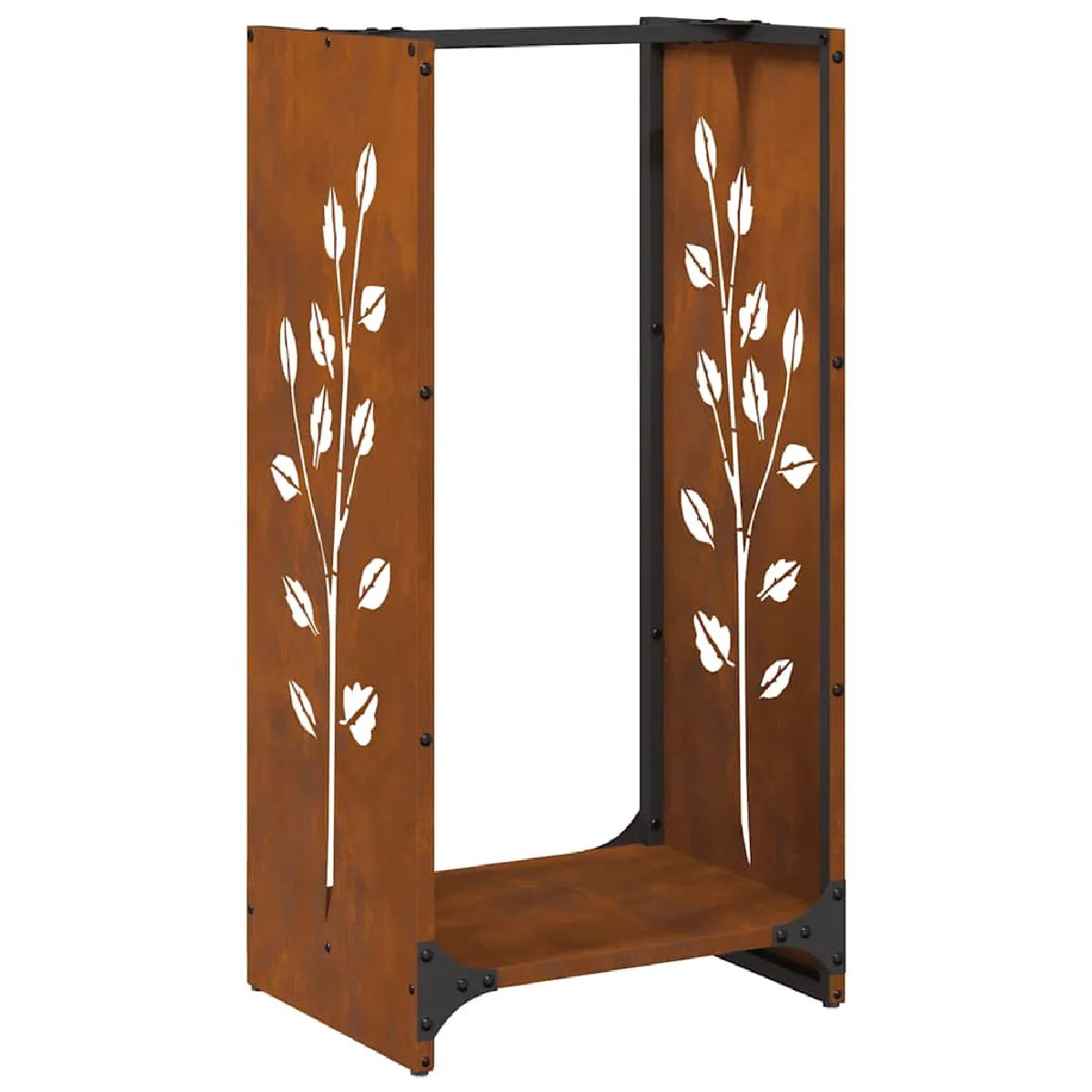 vidaXL Étagère à bois 40x30x80 cm acier résistant aux intempéries