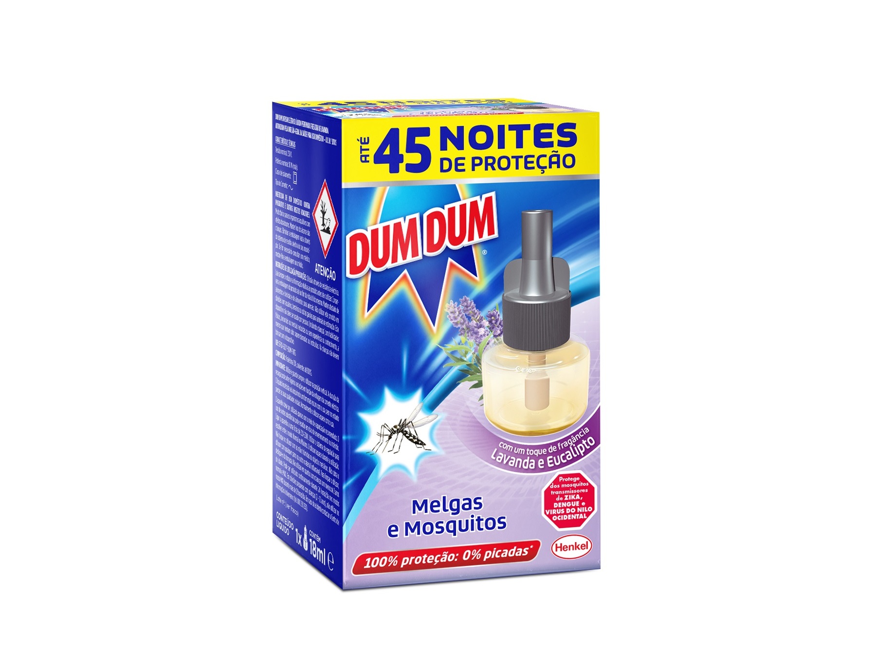 INSETICIDA ELÉTRICO DUM DUM REC LAVANDA 45 NOITES 18ML