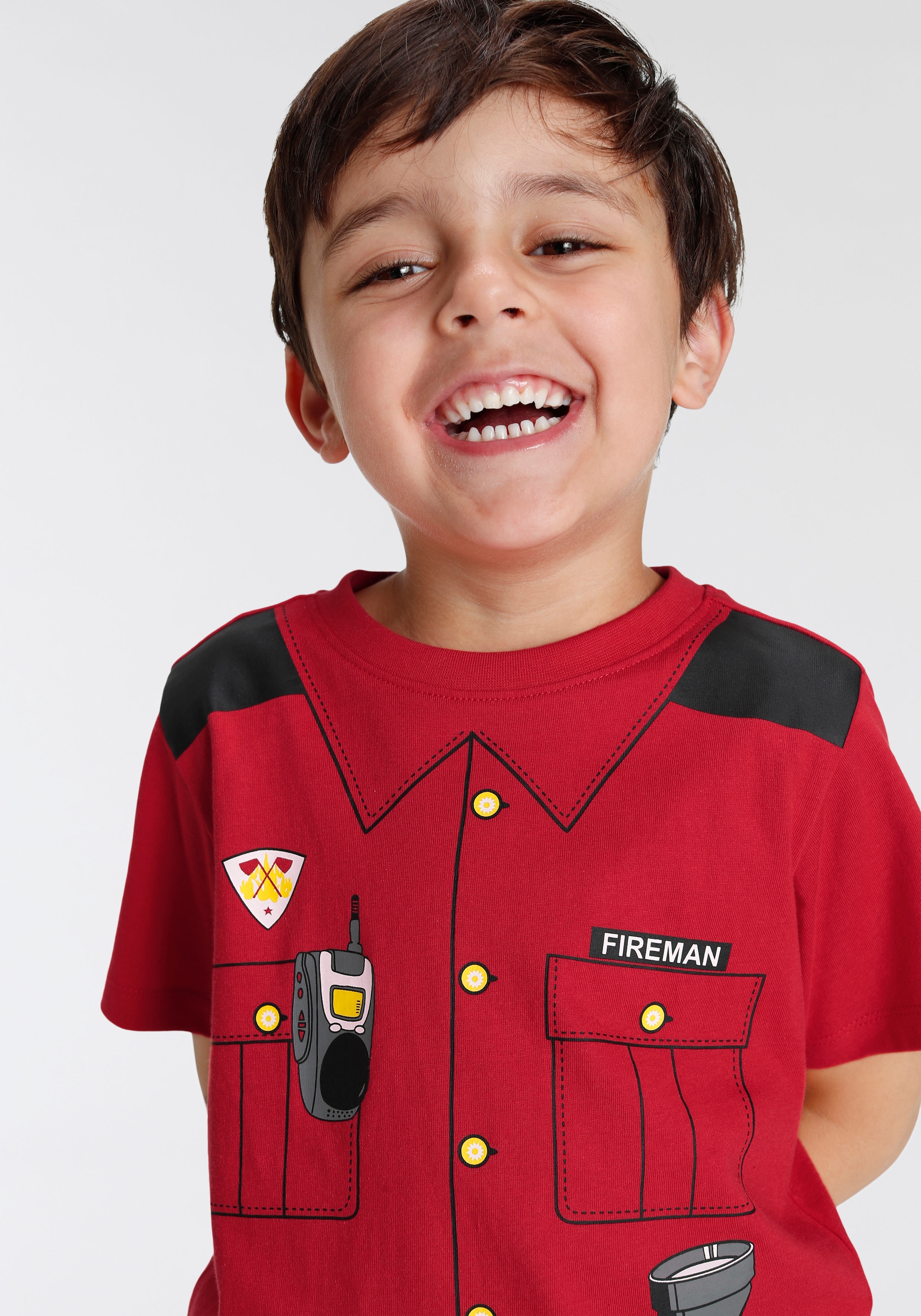 KIDSWORLD T-Shirt »FEUERWEHR«, Kurzarm,  Basic-Passform,  bedruckt,  Rundhalsausschnitt