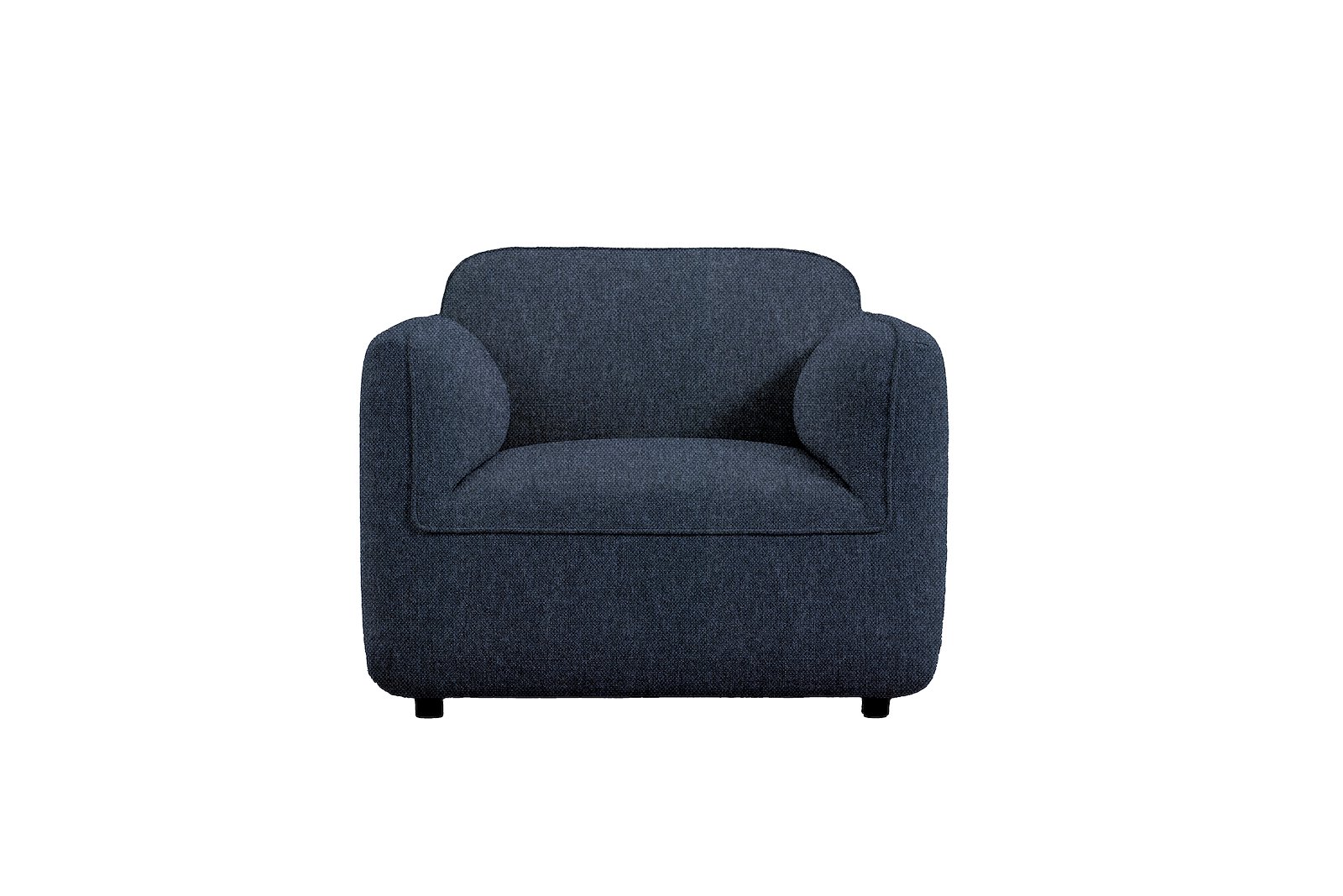 Fluff Hvilestol Tekstil Storm 77 Blue med sorte ben
