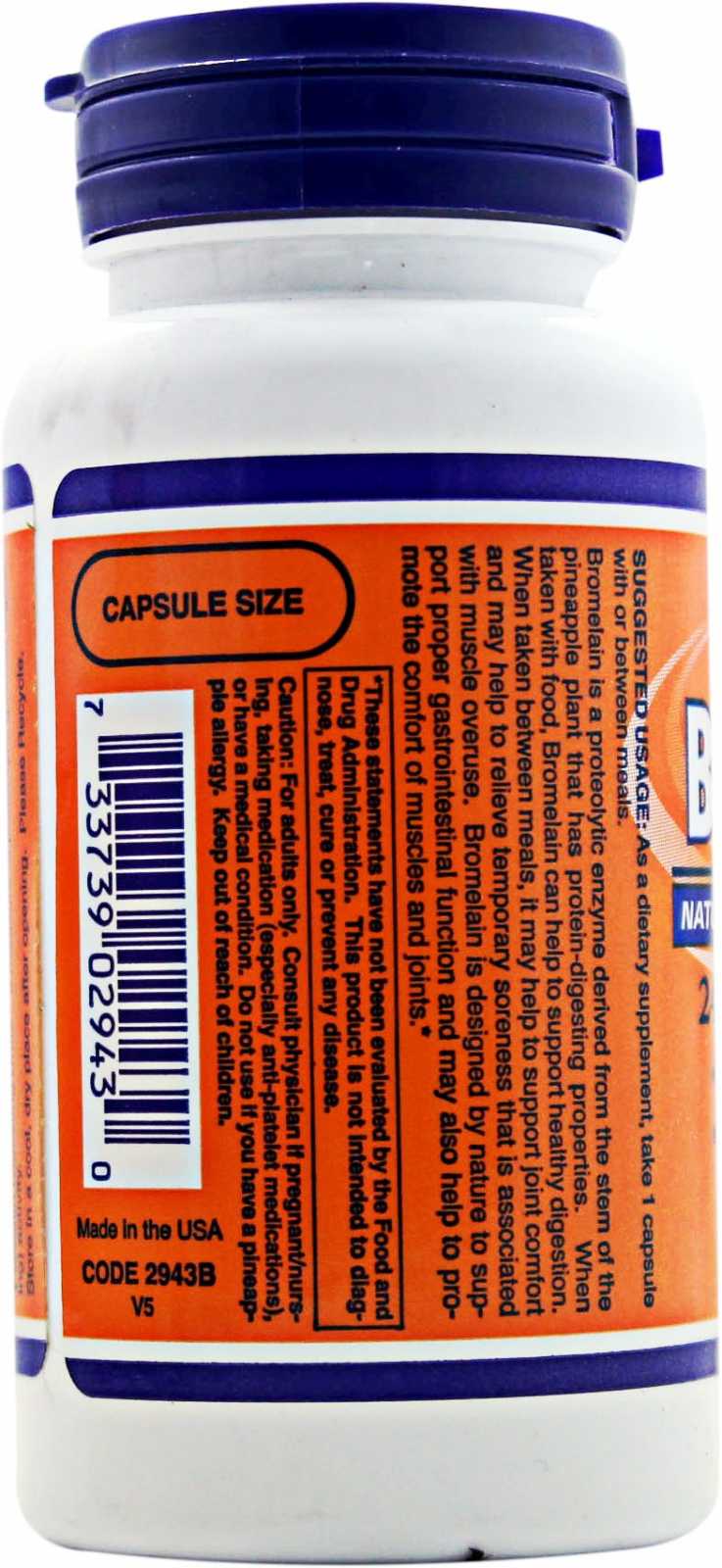 NOW Foods Bromelina 60 cápsulas blandas