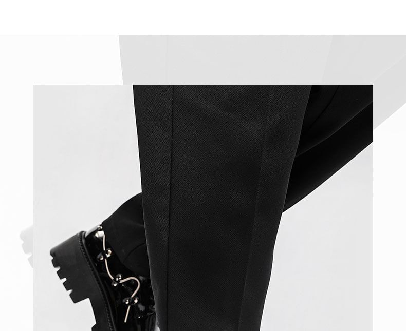 Malnia Home - Vierkante veterschoenen met platform