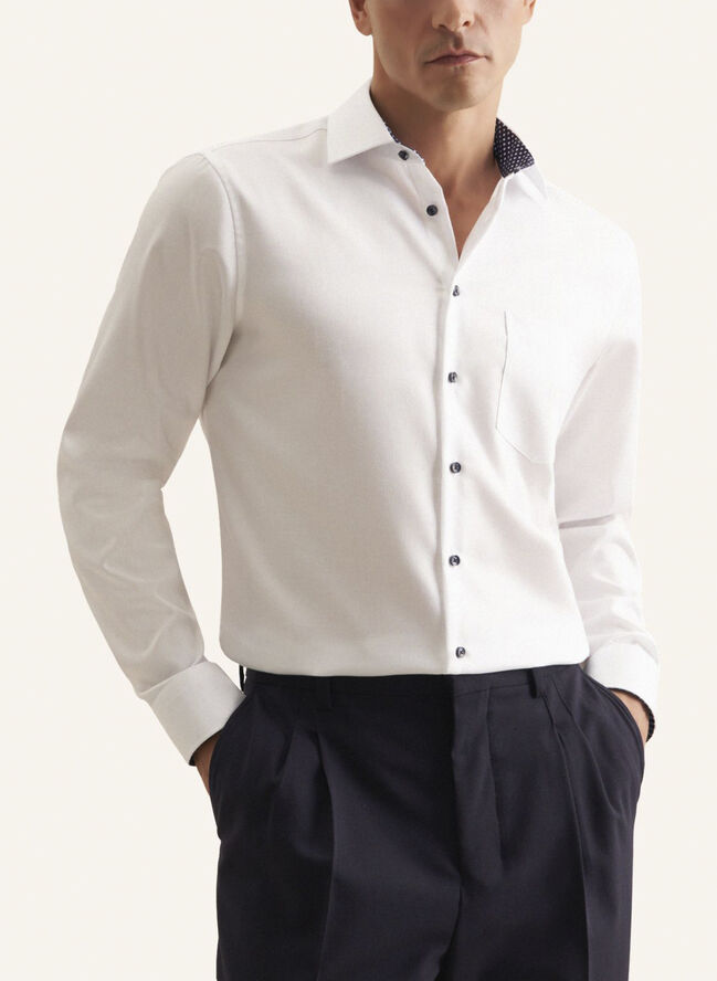 Seidensticker Business Shirt Regular Long sleeve Kent-Collar Uni White