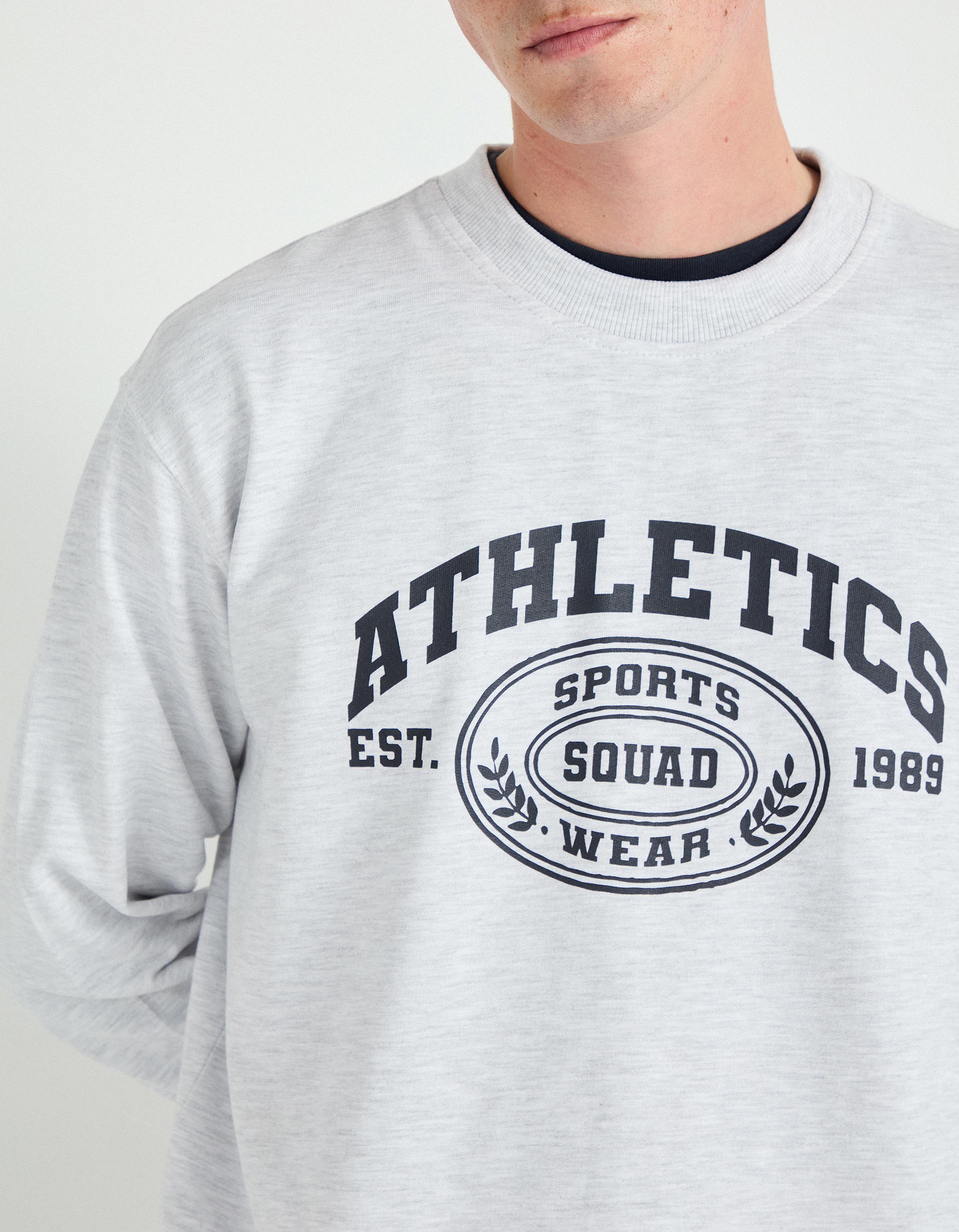 Sweatshirt de Felpa, Homem, Cinzento Claro
