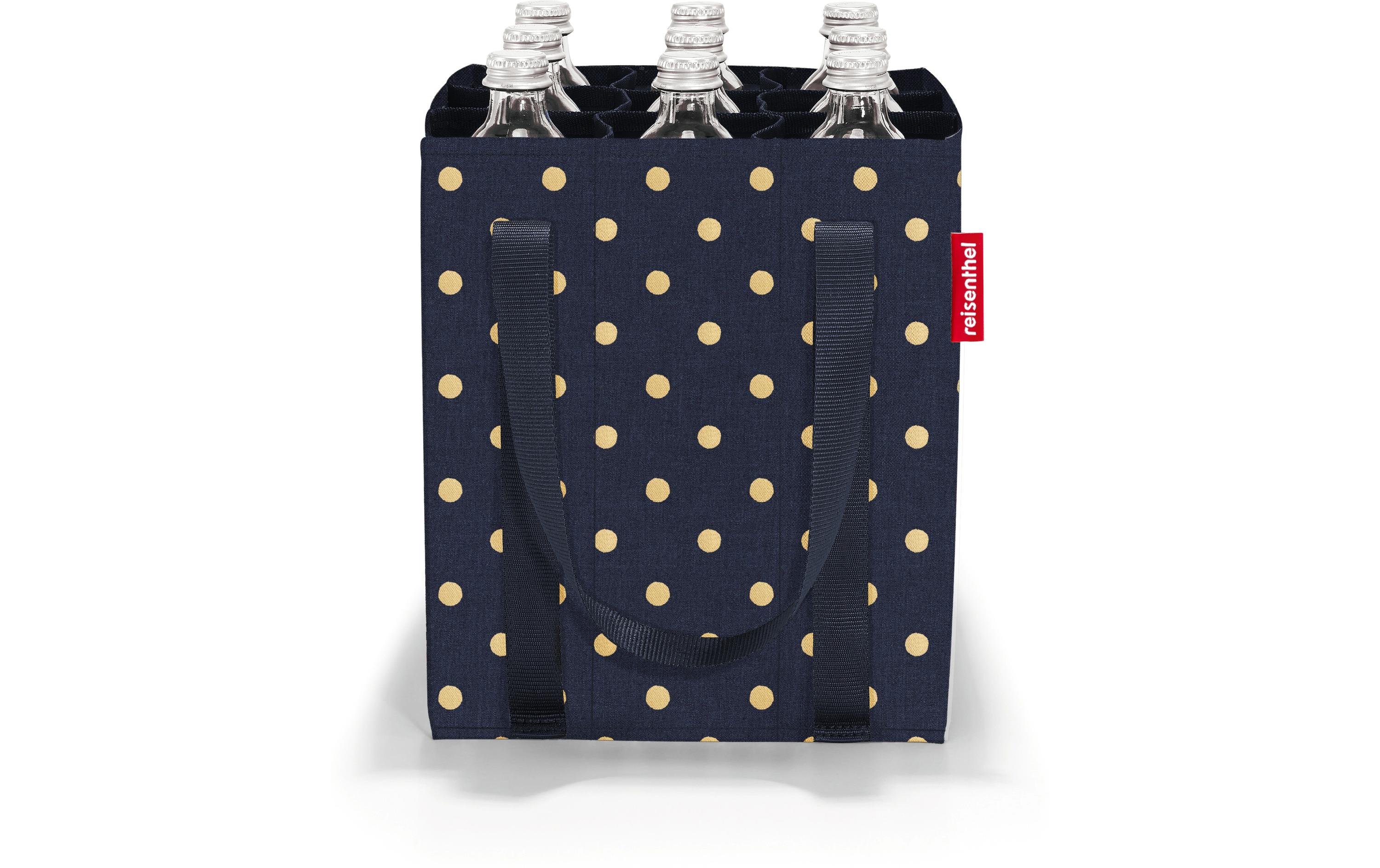 Flaschentasche Metallic Dots BlueBottlebag für Wohnbereich und Picknick