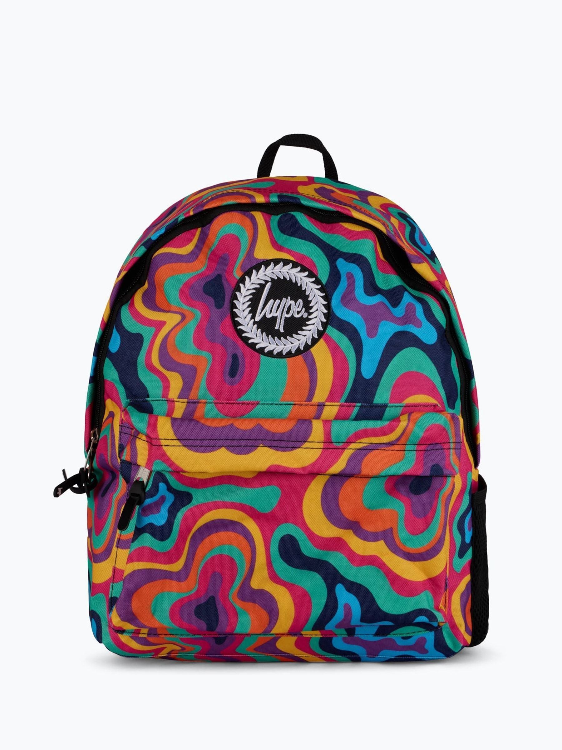 Hype. Unisex Multi Peace And Love Black Backpack